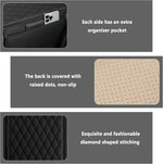 Upgraded Car Center Console Cover,Microfiber Leather Car Armrest Cover Cushion with 2 Storage Bags,Car Armrest Storage Box Interior Accessories for Most Vehicles (Black)