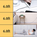 USB Type c Cable, 5 Pack (6FT) Nylon Braided USB C Cables 3A Fast Charging Charger for Samsung Galaxy S9/S8 Note8/9 20 10 S21 S20 S10 Plus C Cord