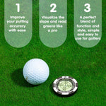 SlopeMaster ProGreen Reader - Golf Ball Marker with High Precision Green Reading Aid Golf Accessories for Men Women