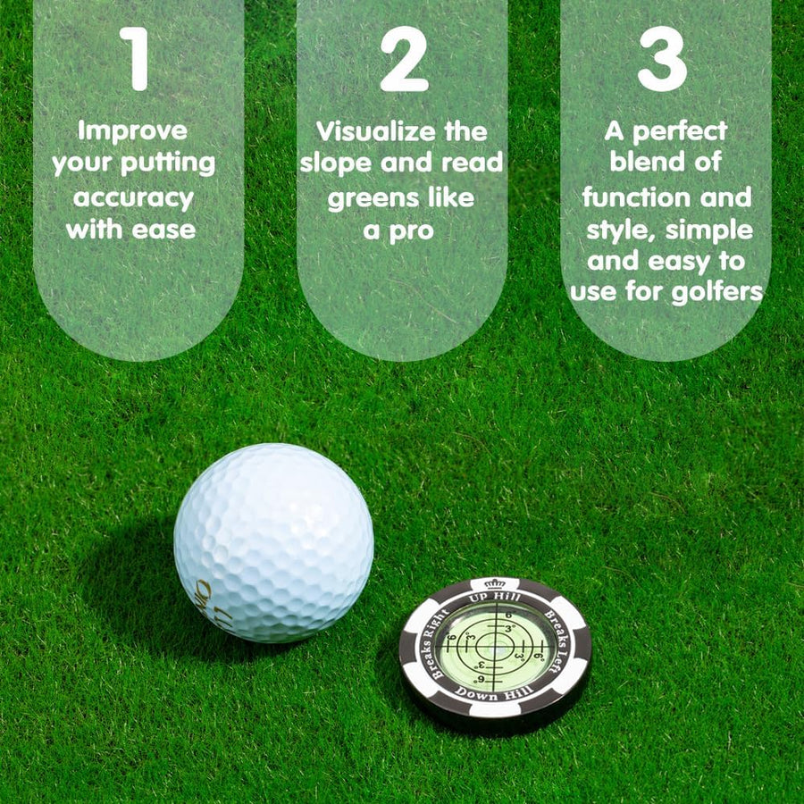SlopeMaster ProGreen Reader - Golf Ball Marker with High Precision Green Reading Aid Golf Accessories for Men Women