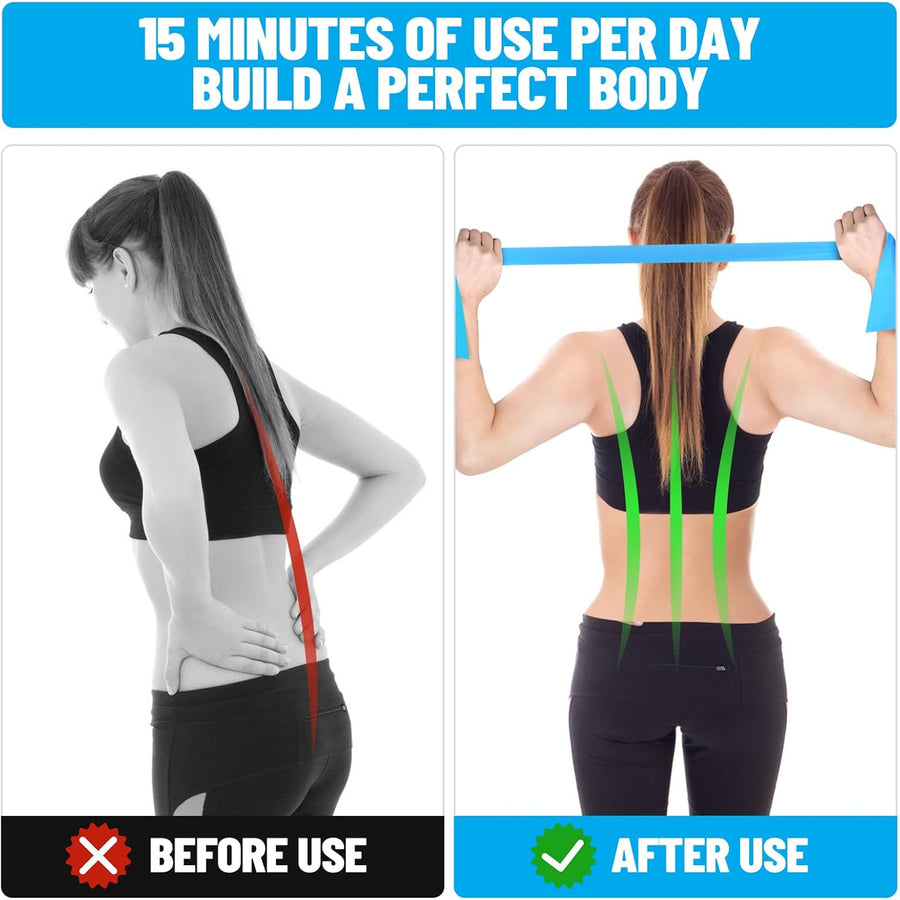 Resistance Bands for Strength Training, Yoga, Pilates, Recovery - 3 Levels