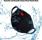 Comfso Cotton Cloth Heart Face Masks with Adjustable Nose Bridge