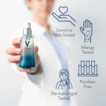 Vichy Mineral 89 Booster, Pure Hyaluronic Acid Serum for Face with Volcanic Mineral Water for Skin Barrier Repair, Plumps & Hydrates, Lightweight Moisturizing Gel, Oil-Free, Non-Sticky