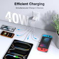40W USB C Charger Cube, 2-Pack Wall Plug Fast Charging Block, 4-Port PD+QC Power Adapter Multiport Brick Type C Box for iPhone 16/15/14/13/12/11/Pro Max/XS/XR/8/7, Tablets, Cellphones
