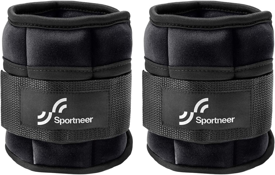Sportneer Adjustable Ankle Weights Set - 2-10 lbs Removable Neoprene Leg Weights