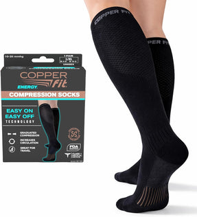 Easy On/Off Energy Compression Socks Made in USA and Imported