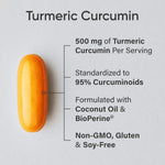 Sports Research Turmeric Curcumin C3 Complex Softgels with BioPerine and Organic Coconut Oil