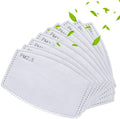 100Pcs PM2.5 Mask Filters 5 Layers Activated Carbon Non-Woven Mask Filters for Outdoor Activities