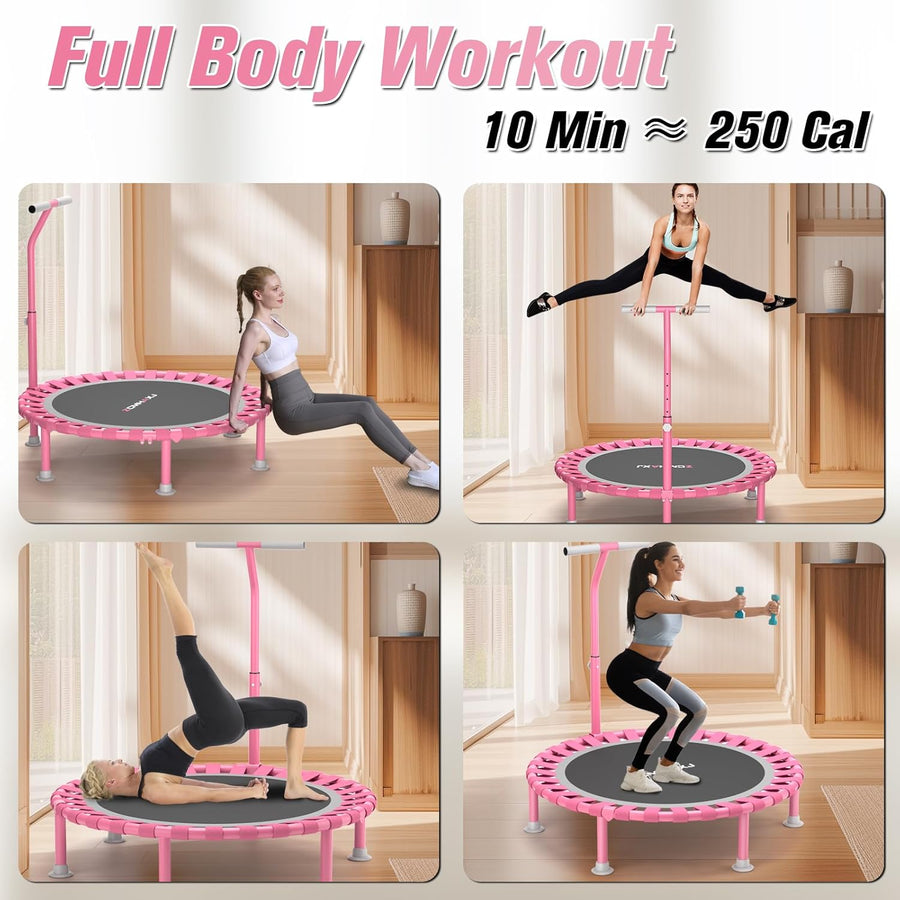 ZCMHAXJ 40" Foldable Mini Trampoline, 450lbs Capacity