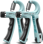 Hand Grip Strengthener 2 Pack - Adjustable Resistance 10-130 lbs, Forearm Exerciser for Muscle Building & Injury Recovery