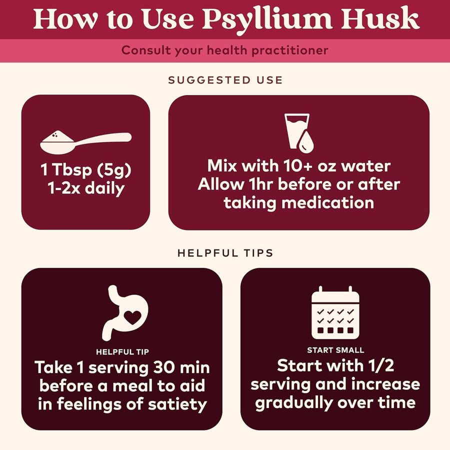 ORGANIC INDIA Psyllium Herbal Powder - Whole Husk Fiber, Vegan, Gluten-Free, USDA Certified Organic, Non-GMO, Soluble & Insoluble Fiber Source - 12 Oz Canister (Pack of 1)