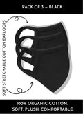 Cotton Face Masks - Made of Premium Organic Cotton, Reusable Washable Soft Cloth Face Masks 3/6 Pk