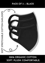 Cotton Face Masks - Made of Premium Organic Cotton, Reusable Washable Soft Cloth Face Masks 3/6 Pk