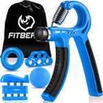 FitBeast Grip Strengthener Kit - 5 Adjustable Resistance Hand Grips for Forearm Workout