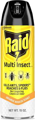 Raid Multi Insect Killer, Orange Breeze 15 Ounce (Pack of 1)
