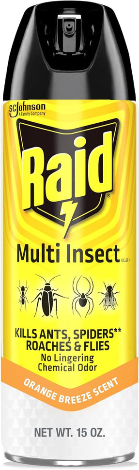Raid Multi Insect Killer, Orange Breeze 15 Ounce (Pack of 1)