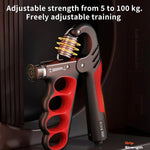 Grip Strength Trainer with Adjustable Resistance 5-100KG, Automatic Counter, Ergonomic Design