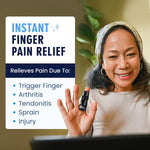 Dr. Frederick's Trigger Finger Splint - 2 ct - HSA/FSA - Index, Middle & Ring Fingers - Padded Brace for Arthritis, Mallet Finger, Tendonitis - Adjustable, Doctor-Developed - Regular Black