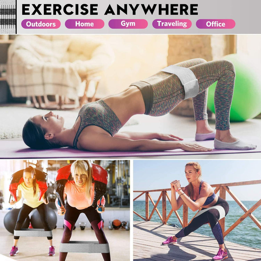 Renoj Resistance Bands for Workout: 3-Set Exercise Bands for Pilates, Yoga, Home Gym
