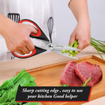 iBayam 3-Pack 8.5"Kitchen Scissors All Purpose Heavy Duty with Protective Sheath, Soft Grip Comfort Handle, Dishwasher Safe Kitchen Utensils Gadgets Set, Stainless Cooking Meat Poultry Food Shears