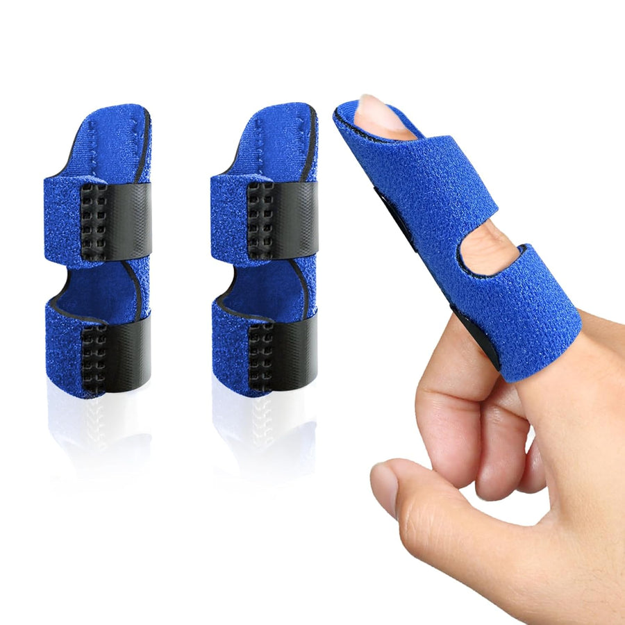 Finger Splint Universal Trigger Finger Brace for Broken Arthritis Pain Relief 2 Pack Black