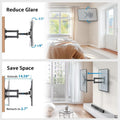 Pipishell Full Motion TV Wall Mount for Echo Show 21/15 and 13-42 Inch Flat Curved Screen TVs & Monitors, Max VESA 200x200mm up to 44lbs, TV Mount Wall Bracket with Rotation Swivel Tilt Extension
