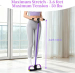 Pedal Resistance Bands with Handles, 6-Tube Tension Training for Full-Body Workout