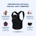 Fit Geno Posture Corrector for Women and Men, Adjustable Full Back Support
