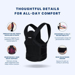 Fit Geno Posture Corrector for Women and Men, Adjustable Full Back Support