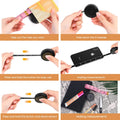 iBayam 2 Pack Tape Measure Measuring Tape for Body Fabric Sewing Tailor Cloth Knitting Vinyl Home Craft Measurements, 60-Inch Soft Fashion Pink & Retractable Black Double Scales Rulers for Body Weight