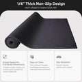 Fitvids All Purpose 1/4-Inch High Density Anti-Tear Exercise Yoga Mat with Carrying Strap, Multiple Colors