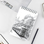 Crehatos 5.5" x 8.5" Small Sketch Book, Top Spiral Bound Sketch Pad, 100 Sheets Each 68lb/100gsm Drawing Paper, 2 Pack