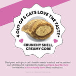 Cat Multivitamin Crunchy & Creamy Chews - Cat Treats for Health + Immune, Joint Support, Skin & Coat, & Digestion - Vitamins with Omega 3s, Lysine & Probiotics (30 Day Supply)