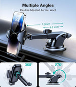 VICSEED [No.1 Powerful Suction] [Rally Racing-Grade Stability] Phone Holders for Your Car 2025 Upgraded Car Phone Holder Mount Truck Stand for Dashboard Windshield Vent for iPhone Samsung All Phones