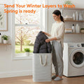Lifewit 2 Pack Laundry Hamper Large Collapsible Laundry Baskets, Freestanding Waterproof Clothes Hamper with Easy Carry Handles in Laundry Room Bedroom Bathroom College Dorm for Adults, Grey, 2 x 80L