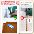 Price Tagging Gun for Clothing,(Not Stitch Gun) Standard Retail Price Tag Attacher Gun for Clothes with 6 Needles & 1000pcs 2" Barbs Fasteners for Store