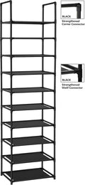 FIDUCIAL HOME 10 Tiers Shoe Rack 20-25 Pairs Sturdy Shoe Shelf