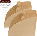 Cone Coffee Filters #2, 200 Count Unbleached Size 02 Coffee Filter, Disposable Natural Paper Filters 2-4 Cup, 02 Cone Filters for Pour Over and Drip Coffee Maker