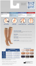 Truform 15-20 mmHg Women's Knee High Compression Stockings, Open Toe, Medium
