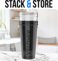Velomix 28oz Protein Shaker Bottles - 2 Pack, Leak-Proof