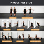 VEICK Resistance Bands - 5 Workout Bands with Handles for Home Fitness