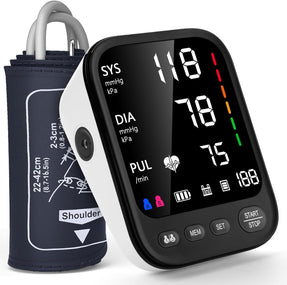 Invaxe Automatic Upper Arm Blood Pressure Monitor with Large Cuff and Backlit Screen