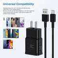 Type C Charger Fast Charging, 2 Pack USB C Android Phone Wall Charger Block & 6ft Charge Cable Cord, for Samsung Galaxy S8 / S9 / S10 Plus Active S10e, S20 / S21 Ultra Plus, Note 8 9 10, Pixel 3 etc