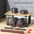 Adjustable Dumbbell Set - 20lbs Convertible to Barbell for Home Gym