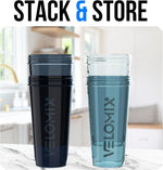 VELOMIX 28 Oz Protein Shaker Bottle, 4-Pack, Leak-Proof, Dishwasher Safe