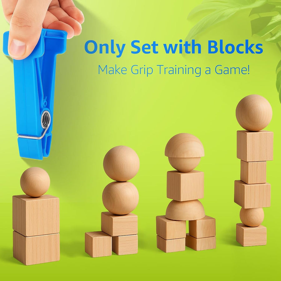 FitBeast Finger Exerciser Set - 5 Resistance Clips for Hand Therapy, Grip Strength & Dexterity