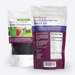 Certified USDA - 100% Organic Dried Elderberries - 1lb Bulk - Non-Irradiated, Non-Gmo, Whole Black Elderberry Immune Support For Making Elder Syrup, Gummies, Tea - Raw Vegan Sambucus 1 Pound