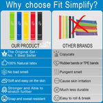Fit Simplify Resistance Loop Bands - Set of 5 with Carry Bag & Guide