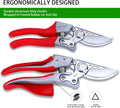 Kynup Pruning Shears, Gardening Scissors, Pruners for Gardening, Garden Grass Clippers Hand Hedge Shears, Heavy Duty Garden Tools(Red)