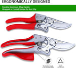 Kynup Pruning Shears, Gardening Scissors, Pruners for Gardening, Garden Grass Clippers Hand Hedge Shears, Heavy Duty Garden Tools(Red)